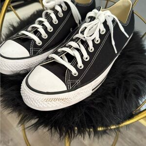 Classic Black and White Canvas Sneakers